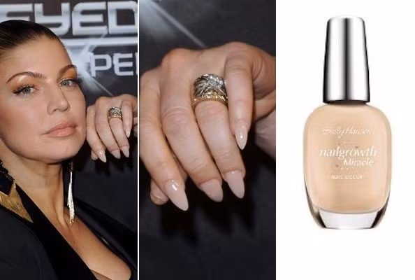 Fergie để bộ móng tay cực sắc nhọn, nữ ca sỹ cá tính tô màu móng hồng nhạt rất dịu dàng, nữ tính.