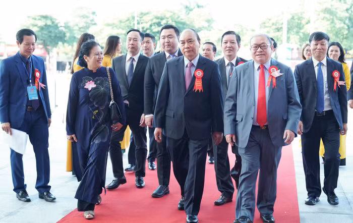 Thủ tướng và các đại biểu tham dự đại hội. Ảnh: VGP