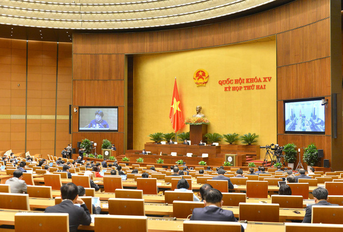 Các đại biểu nghe trình bày báo cáo thẩm tra. Các đại biểu nghe trình bày báo cáo thẩm tra.