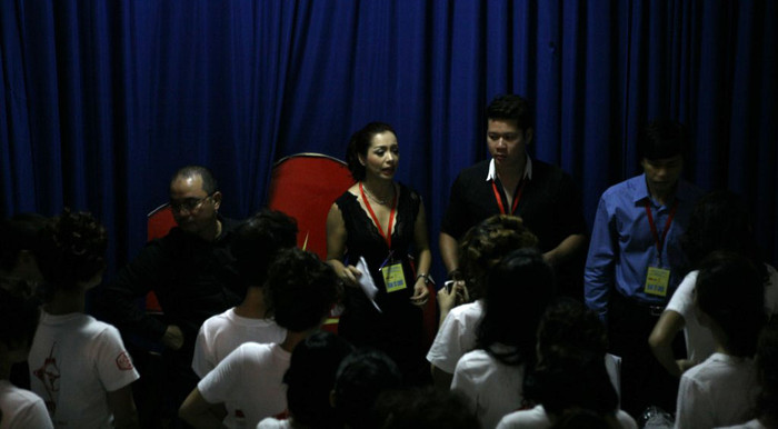 Các thí sinh tỏ ra rất thoải mái, thích thú trong quá trình tập luyện. Các thí sinh tỏ ra rất thoải mái, thích thú trong quá trình tập luyện.