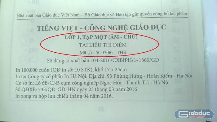 Tiếng Việt 1 Công nghệ giáo dục vẫn đang trong giai đoạn "thí điểm", dù được "thẩm định", nhưng không thẩm định về tính pháp lý trong việc triển khai tài liệu này như sách giáo khoa theo Điều 29 Luật Giáo dục hiện hành. Tiếng Việt 1 Công nghệ giáo dục vẫn đang trong giai đoạn "thí điểm", dù được "thẩm định", nhưng không thẩm định về tính pháp lý trong việc triển khai tài liệu này như sách giáo khoa theo Điều 29 Luật Giáo dục hiện hành.
