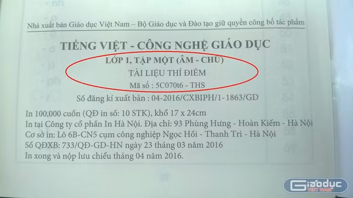 Tiếng Việt 1 Công nghệ giáo dục vẫn đang trong giai đoạn "thí điểm", dù được "thẩm định", nhưng không thẩm định về tính pháp lý trong việc triển khai tài liệu này như sách giáo khoa theo Điều 29 Luật Giáo dục hiện hành.