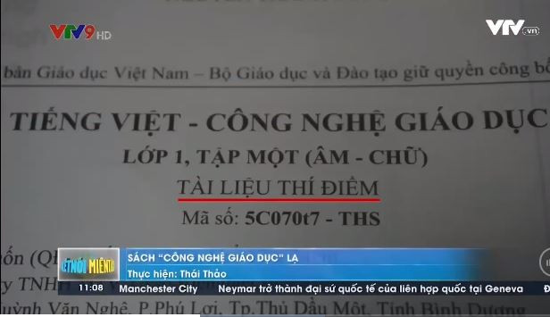 Cho đến bây giờ, Tiếng Việt 1 Công nghệ giáo dục vẫn là "tài liệu thí điểm", vì là thí điểm nên năm nào cũng chỉnh sửa, in lại. Ảnh chụp màn hình. Cho đến bây giờ, Tiếng Việt 1 Công nghệ giáo dục vẫn là "tài liệu thí điểm", vì là thí điểm nên năm nào cũng chỉnh sửa, in lại. Ảnh chụp màn hình.
