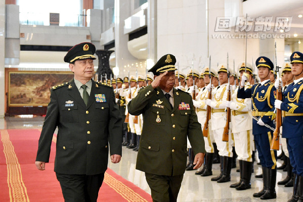 Ông Thường Vạn Toàn, Bộ trưởng Quốc phòng Trung Quốc tiếp người đồng cấp Campuchia Tea Banh, ảnh: Mod.gov.cn Ông Thường Vạn Toàn, Bộ trưởng Quốc phòng Trung Quốc tiếp người đồng cấp Campuchia Tea Banh, ảnh: Mod.gov.cn