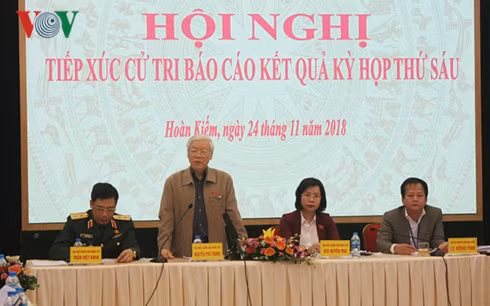 Tổng Bí thư phát biểu. Ảnh: VOV