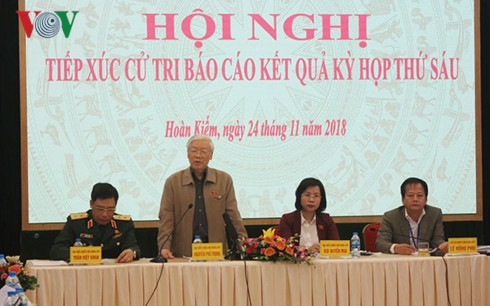 Tổng Bí thư phát biểu. Ảnh: VOV Tổng Bí thư phát biểu. Ảnh: VOV