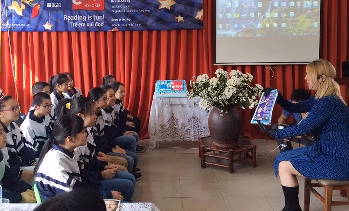 Trường công ở Hà Nội đẩy mạnh dạy tiếng Anh với mục tiêu thực hiện song song 2 bằng từ Cấp trung học cơ sở (Ảnh: An ninh thủ đô)