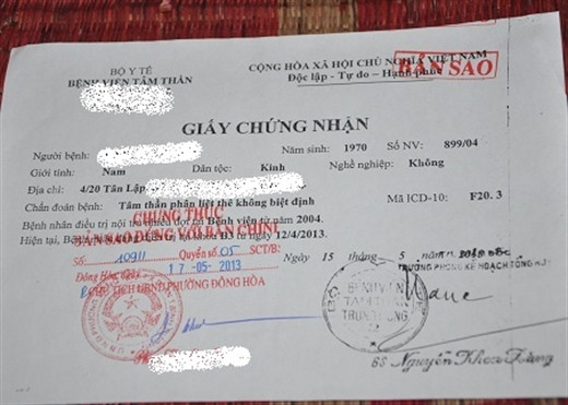 Giấy chứng nhận tâm thần đang trở thành kim bài cho những kẻ xấu. (Ảnh minh họa:LC) Giấy chứng nhận tâm thần đang trở thành kim bài cho những kẻ xấu. (Ảnh minh họa:LC)