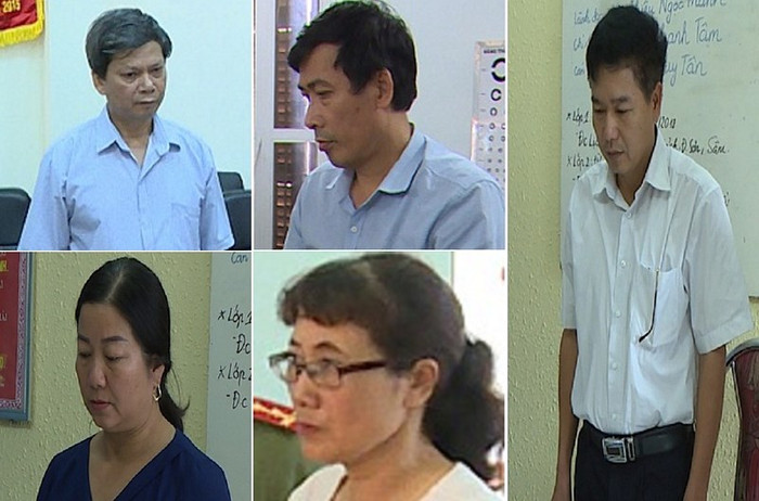 Các đối tượng gian lận điểm thi tại Sơn La. (Ảnh: VP) Các đối tượng gian lận điểm thi tại Sơn La. (Ảnh: VP)