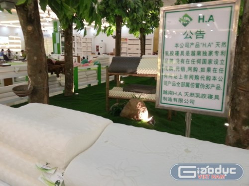 Bên trong showroom H.A Cao su thiên nhiên "chỉ đón khách Trung Quốc, cấm cửa khách Việt" toàn ghi chữ Trung Quốc trên các mặt hàng. Theo một số người dân sống gần showroom này, có nhiều đoàn khách du lịch Trung Quốc được đưa đến đây mua sắm. Ảnh: Hoàng Tuấn Bên trong showroom H.A Cao su thiên nhiên "chỉ đón khách Trung Quốc, cấm cửa khách Việt" toàn ghi chữ Trung Quốc trên các mặt hàng. Theo một số người dân sống gần showroom này, có nhiều đoàn khách du lịch Trung Quốc được đưa đến đây mua sắm. Ảnh: Hoàng Tuấn