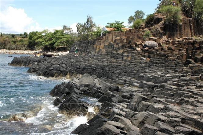 Danh thắng Gành Đá Đĩa được xếp hạng di tích quốc gia đặc biệt. Ảnh: TTXVN