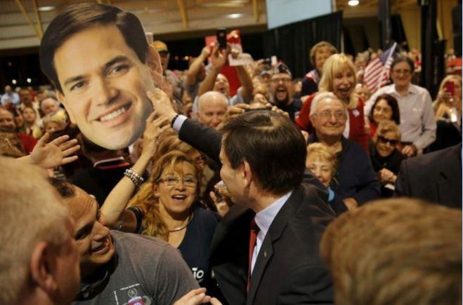 Ứng viên Maro Rubio có thể phải sớm rời đường đua. Ảnh: Reuters. Ứng viên Maro Rubio có thể phải sớm rời đường đua. Ảnh: Reuters.