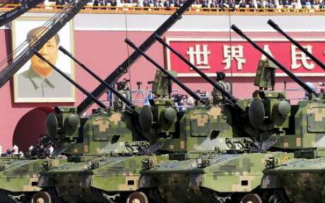 Các loại vũ khí Trung Quốc diễu qua Thiên An Môn ngày 3/9 năm ngoái, ảnh: SCMP. Các loại vũ khí Trung Quốc diễu qua Thiên An Môn ngày 3/9 năm ngoái, ảnh: SCMP.