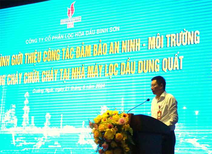 Phó Tổng Giám đốc BSR Mai Tuấn Đạt phát biểu tại chương trình. Pho tong BSR Mai Tuan Dat.jpg