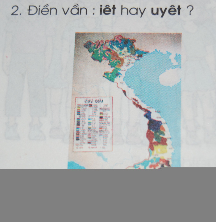 Bản đồ Việt Nam không thể hiện rõ quần đảo Hoàng Sa, Trường Sa tại trang 78 sách tiếng Việt lớp 1, tập 2.