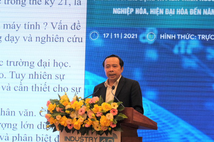 Ông Vũ Hải Quân - Giám đốc Đại học Quốc gia Thành phố Hồ Chí Minh phát biểu. Ảnh: LC