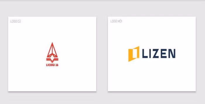 Logo cữ bên trái ảnh và logo mới bên phải ảnh.