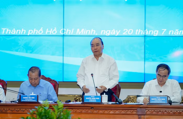 Thủ tướng phát biểu tại buổi làm việc. Ảnh: VGP