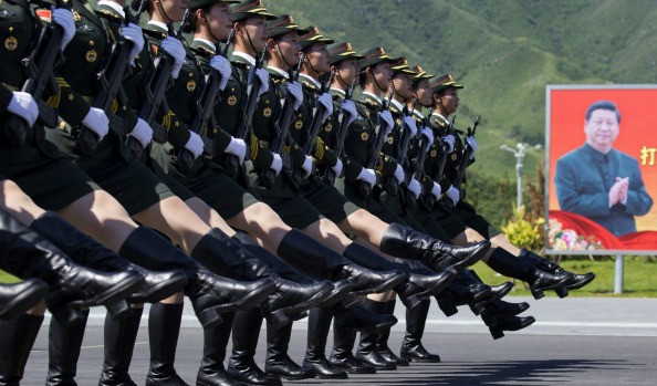 Lính Trung Quốc tập dượt cho duyệt binh hôm 3/9. Ảnh: AP. Lính Trung Quốc tập dượt cho duyệt binh hôm 3/9. Ảnh: AP.