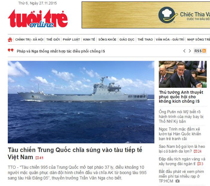 Ảnh chụp màn hình bài báo trên Tuổi Trẻ. Ảnh chụp màn hình bài báo trên Tuổi Trẻ.
