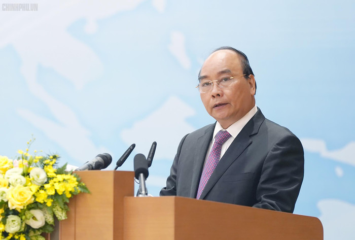 Thủ tướng Nguyễn Xuân Phúc phát biểu. Ảnh: VGP Thủ tướng Nguyễn Xuân Phúc phát biểu. Ảnh: VGP