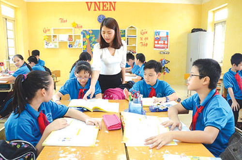 Một tiết học VNEN, ảnh: Báo Bình Thuận. Một tiết học VNEN, ảnh: Báo Bình Thuận.