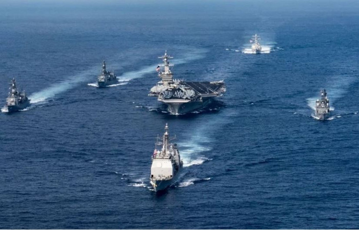 Cụm tàu sân bay Hoa Kỳ, ảnh minh họa: SCMP.