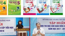 Ngày 27/6/2017, tại thành phố Quảng Ngãi, Công ty Cổ phần Sách & Thiết bị dạy học Miền Trung phối hợp với Sở Giáo dục và Đào tạo tỉnh Quảng Ngãi tổ chức giới thiệu, tập huấn bộ sách mới Hướng dẫn học Tin học cấp Tiểu học và bộ sách bài tập kèm theo của Nhà xuất bản Giáo dục Việt Nam. Ảnh: CBE.com.vn. Ngày 27/6/2017, tại thành phố Quảng Ngãi, Công ty Cổ phần Sách & Thiết bị dạy học Miền Trung phối hợp với Sở Giáo dục và Đào tạo tỉnh Quảng Ngãi tổ chức giới thiệu, tập huấn bộ sách mới Hướng dẫn học Tin học cấp Tiểu học và bộ sách bài tập kèm theo của Nhà xuất bản Giáo dục Việt Nam. Ảnh: CBE.com.vn.