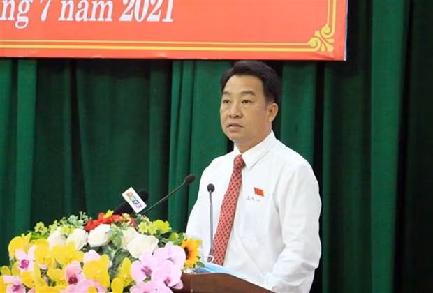 Chủ tịch Ủy ban nhân dân tỉnh Vĩnh Long Lữ Quang Ngời. (Ảnh: Phạm Minh Tuấn/TTXVN)