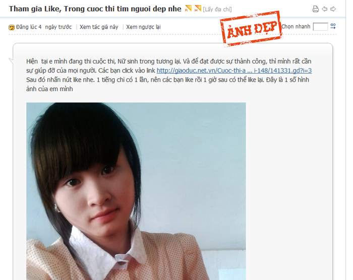 Anh trai của Kim Anh kêu gọi bạn bè ủng hộ trên diễn đàn Teenchuse.com. Anh trai của Kim Anh kêu gọi bạn bè ủng hộ trên diễn đàn Teenchuse.com.