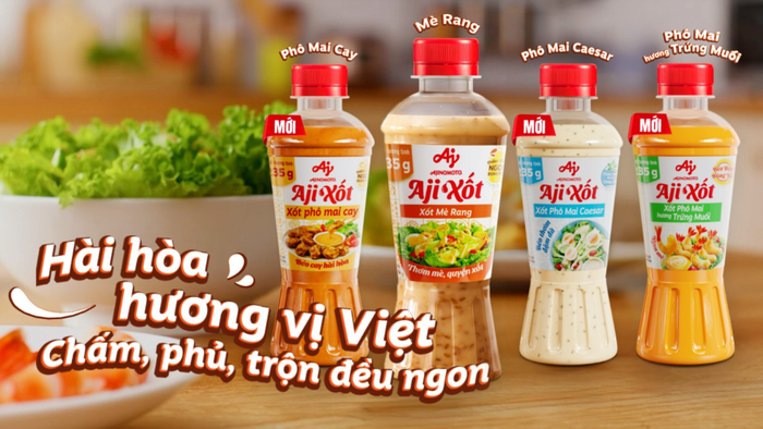 Bộ tứ sản phẩm “Aji-Xốt” của Ajinomoto Việt Nam.
