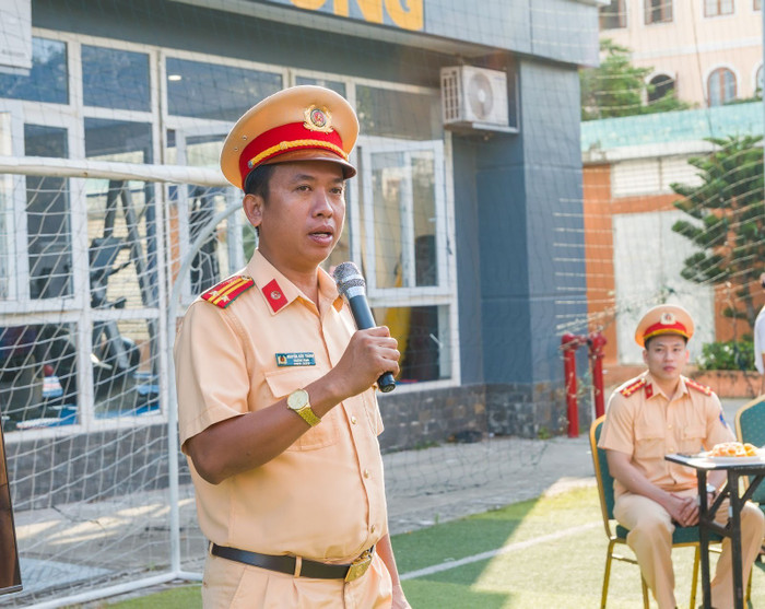 Nội dung đào tạo do Trung tá Nguyễn Đức Thành – Trạm trưởng Trạm Cảnh sát giao thông Phú Quốc (Phòng Cảnh sát giao thông tỉnh An Giang) trực tiếp giảng dạy.