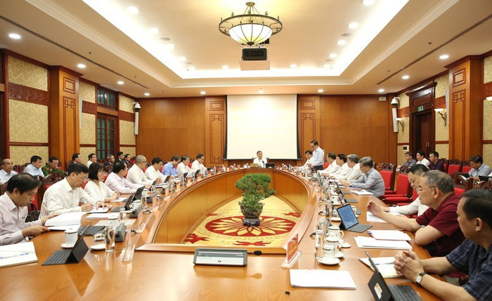 Tổng Bí thư yêu cầu Bộ Khoa học và Công nghệ khẩn trương chủ trì, phối hợp chặt chẽ với các bộ, ngành, cơ quan liên quan, Hội đồng Tư vấn quốc gia, hoàn thiện Danh mục Công nghệ chiến lược. Ảnh: VGP/Nguyễn Hoàng Tổng Bí thư yêu cầu Bộ Khoa học và Công nghệ khẩn trương chủ trì, phối hợp chặt chẽ với các bộ, ngành, cơ quan liên quan, Hội đồng Tư vấn quốc gia, hoàn thiện Danh mục Công nghệ chiến lược. Ảnh: VGP/Nguyễn Hoàng