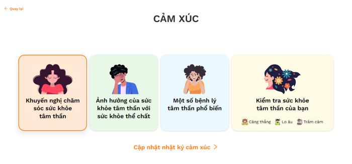 Công cụ hỗ trợ chăm sóc cảm xúc, sức khỏe tinh thần cho người lao động. Công cụ hỗ trợ chăm sóc cảm xúc, sức khỏe tinh thần cho người lao động.
