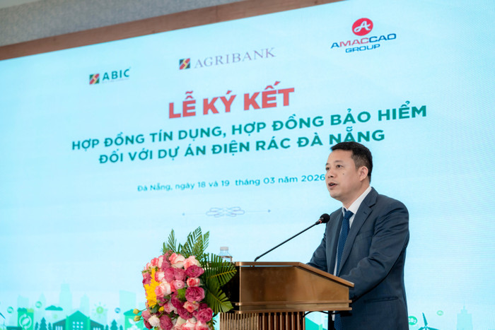 Ông Nguyễn Văn Vinh – Chủ tịch Hội đồng quản trị kiêm Tổng Giám đốc Tập đoàn Amaccao phát biểu tại sự kiện.