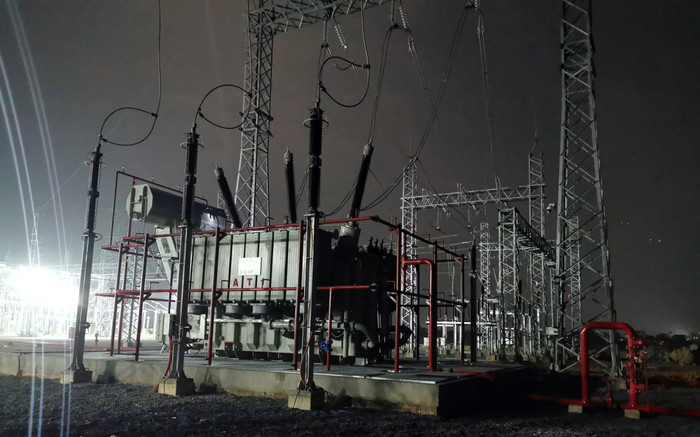 Máy biến áp thứ 2 AT1, tại TBA 220kV Nam Cấm. (ảnh: Lưu Minh Hiếu)