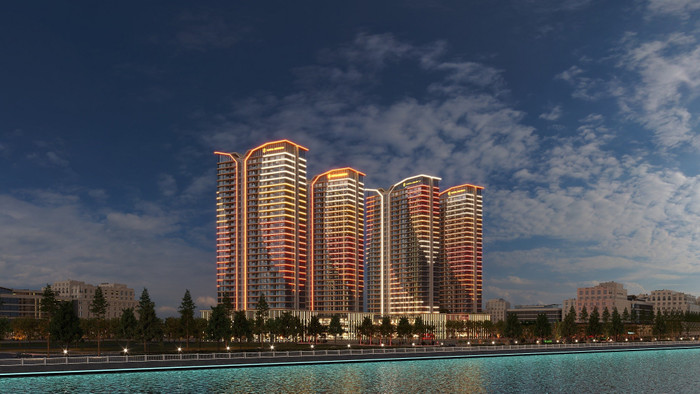 Capital Square nằm ở khu đất vàng bên sông Hàn, với thiết kế được lấy cảm hứng từ âm nhạc và ánh sáng. 02-capital-square.jpg