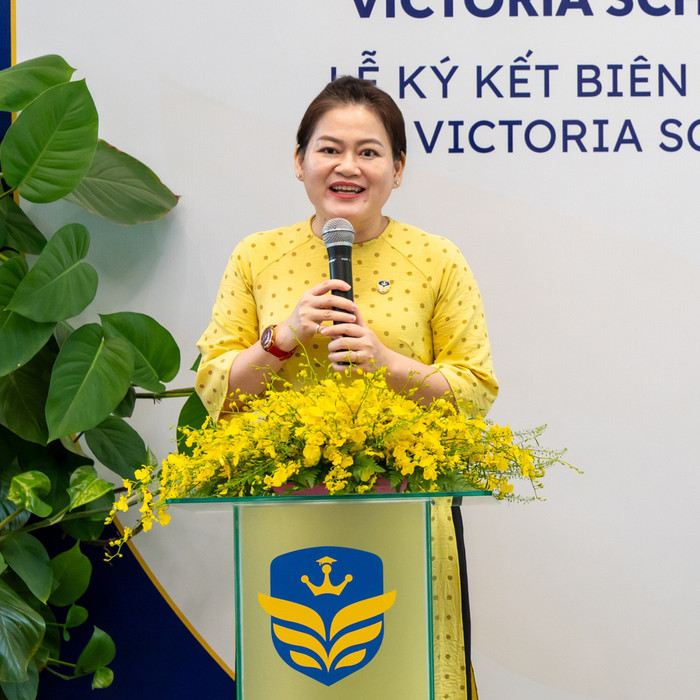 Bà Lê Nguyễn Trung Nguyên – Tổng Giám đốc Hệ thống Giáo dục Victoria School khẳng định cam kết của hệ thống trong việc giáo dục công dân toàn cầu. c-nguyen-2.jpg