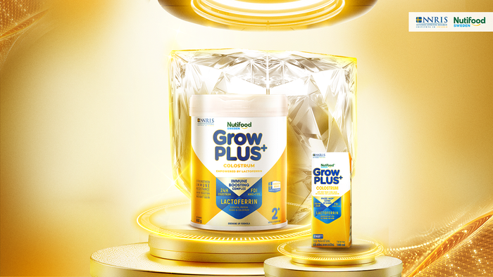Nutifood GrowPLUS+ Colostrum Lactoferrin chứa Lactoferrin kết hợp sữa non 24h, tạo nên “lá chắn kim cương” bảo vệ sức khỏe trẻ. kv-resize-pr.png
