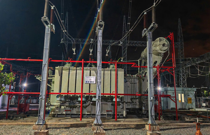 Máy biến áp thứ 2 Trạm biến áp 220kV Mỹ Tho được nâng công suất lên 250MVA thành công.