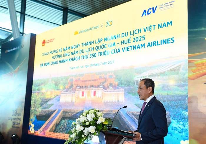 Ông Lê Hồng Hà, Tổng giám đốc Vietnam Airlines phát biểu tại sự kiện. tgdvna.jpg