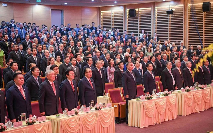 Các đồng chí lãnh đạo, nguyên lãnh đạo Đảng, Nhà nước, các đại sứ, trưởng cơ quan đại diện nước ngoài tại Việt Nam... dự lễ kỷ niệm 80 năm thành lập ngành Ngoại giao Việt Nam (28/8/1945-28/8/2025). Ảnh: VGP/Hải Minh Các đồng chí lãnh đạo, nguyên lãnh đạo Đảng, Nhà nước, các đại sứ, trưởng cơ quan đại diện nước ngoài tại Việt Nam... dự lễ kỷ niệm 80 năm thành lập ngành Ngoại giao Việt Nam (28/8/1945-28/8/2025). Ảnh: VGP/Hải Minh