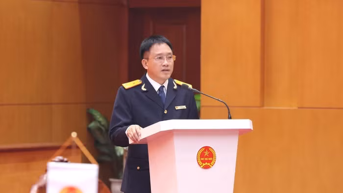 Ông Mai Sơn - Phó Cục trưởng Cục Thuế chia sẻ tại sự kiện.