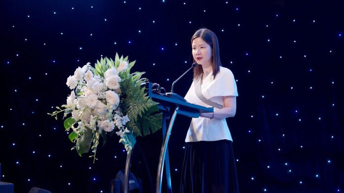 Tiến sĩ Lê Thái Hà phát biểu khai mạc sự kiện, khẳng định tầm quan trọng của kết nối các bên liên quan để thúc đẩy phát triển bền vững thực chất trong ngành thủy sản. anh-1-9.jpg