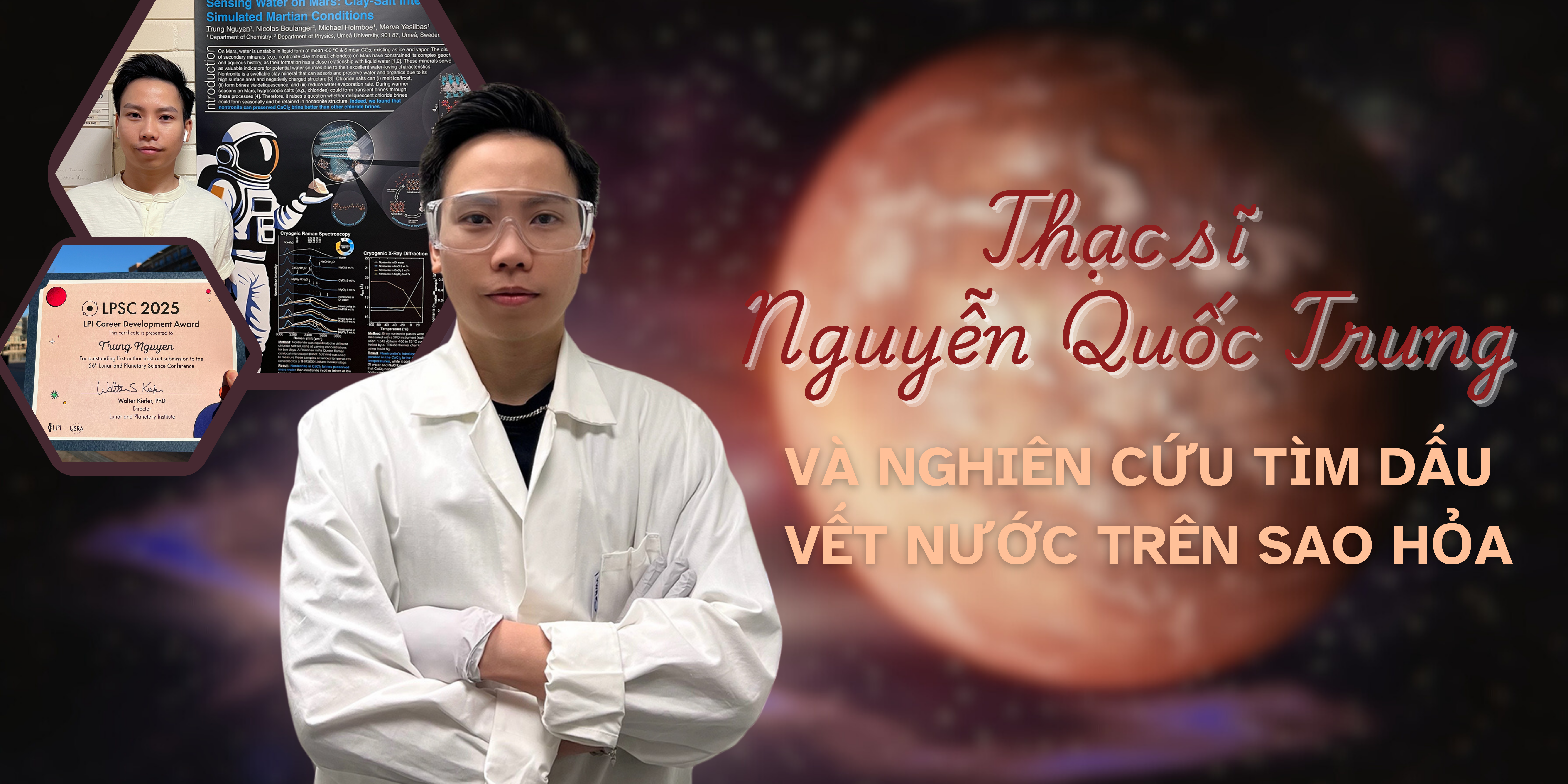 Thạc sĩ 9X đạt giải thưởng quốc tế với nghiên cứu tìm dấu vết nước trên sao Hỏa