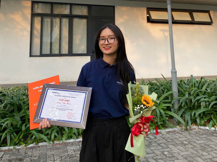 Chị Trần Thị Hoa - Chuyên viên Thương hiệu Tập đoàn Phenikaa; cựu sinh viên ngành Quản trị kinh doanh, Đại học Phenikaa. Ảnh: NVCC. tran-thi-hoa.jpg