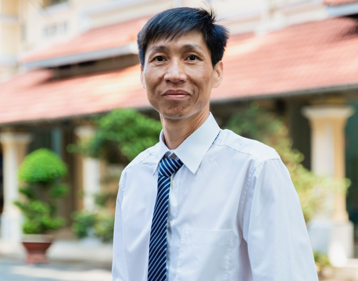 Phó Giáo sư, Tiến sĩ Trần Thiện Thanh - Phó Trưởng khoa Khoa Vật lý-Vật lý kỹ thuật, Trường Đại học Khoa học Tự nhiên - Đại học Quốc gia Thành phố Hồ Chí Minh. Ảnh: NTCC. pgsts-tran-thien-thanh.jpg