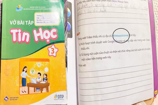 Vở bài tập có link web chứa nội dung "bẩn", đại diện Marketing Công ty GD Đại Trường Phát nói gì?