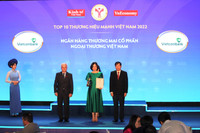 Vietcombank 9 lần liên tiếp có mặt trong Top 10 Thương hiệu mạnh Việt Nam 