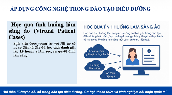 Tiến sĩ Trần Quang Huy - Phó Chủ tịch Hiệp Hội Điều dưỡng Việt Nam với phần báo cáo báo cáo về chủ đề “Ứng dụng công nghệ trong đào tạo & thực hành chăm sóc: Thành tựu, thách thức và Đề xuất giải pháp” anh-man-hinh-2025-10-22-luc-214237.png